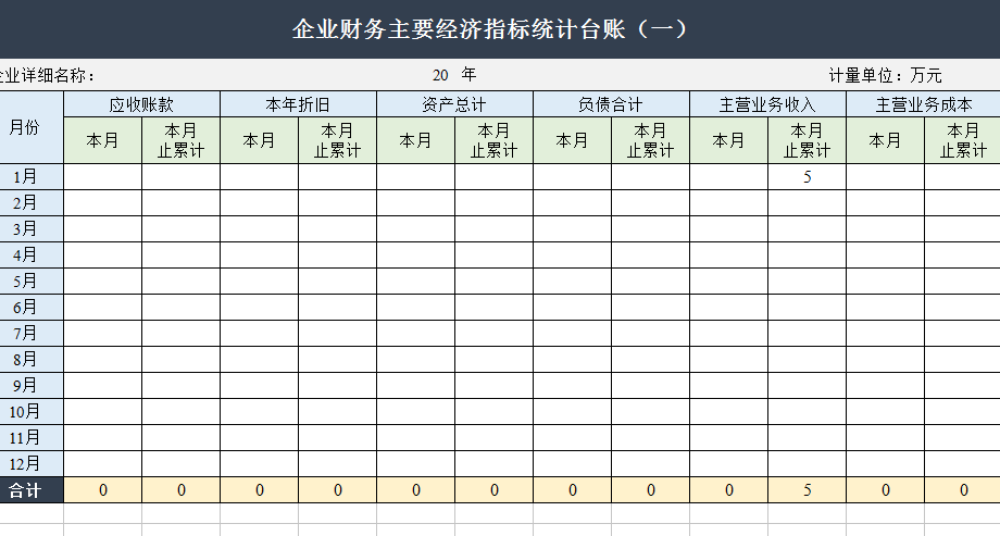 统计表格模板