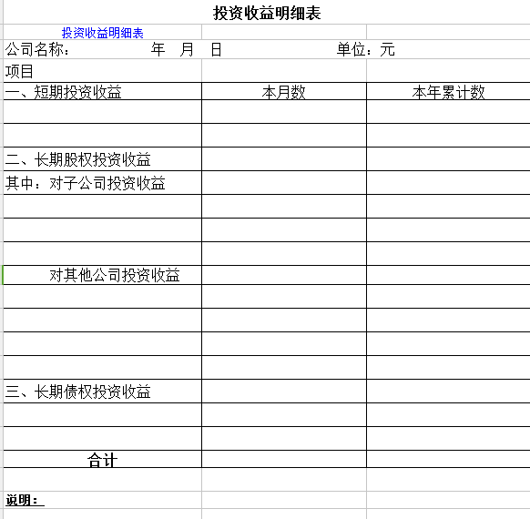 销售表格明细模板_收入明细表格(2)